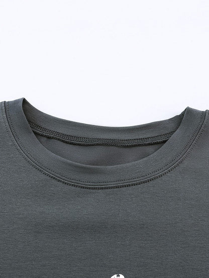 Musical Vibes Oversized Graphic Print Guitar Letter T-Shirt