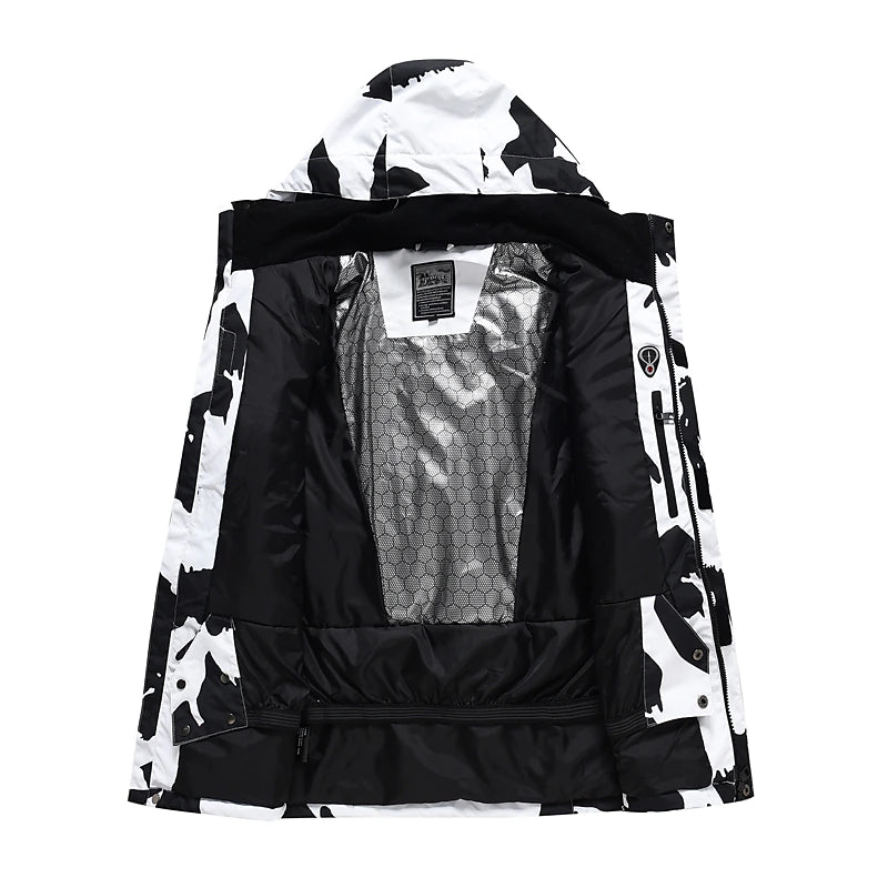 Men's Women's Hoodie Jacket Ski Jacket Outdoor Winter Thermal Warm Windproof Breathable Windbreaker Winter Jacket for Skiing Camping / Hiking Snowboarding Ski