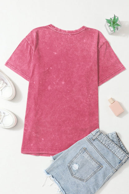 Nashville Vibes Red Graphic Tee for Music Lovers