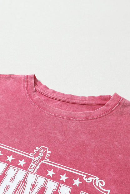 Nashville Vibes Red Graphic Tee for Music Lovers