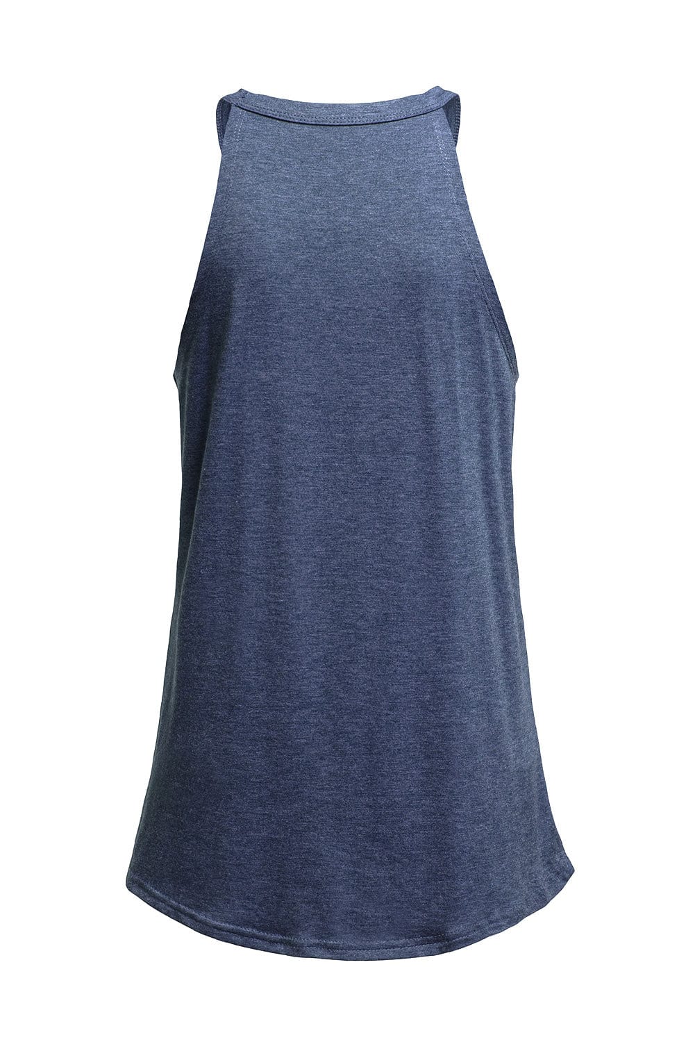 Navy Blue Sleeveless Crew Neck Tank Top