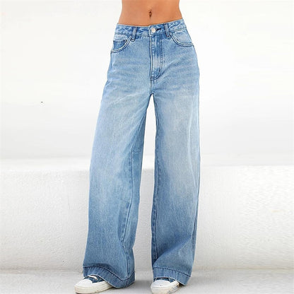 Women's Jeans Cotton Jeans Blue Dark Blue Retro Party Daily Spring &  Fall