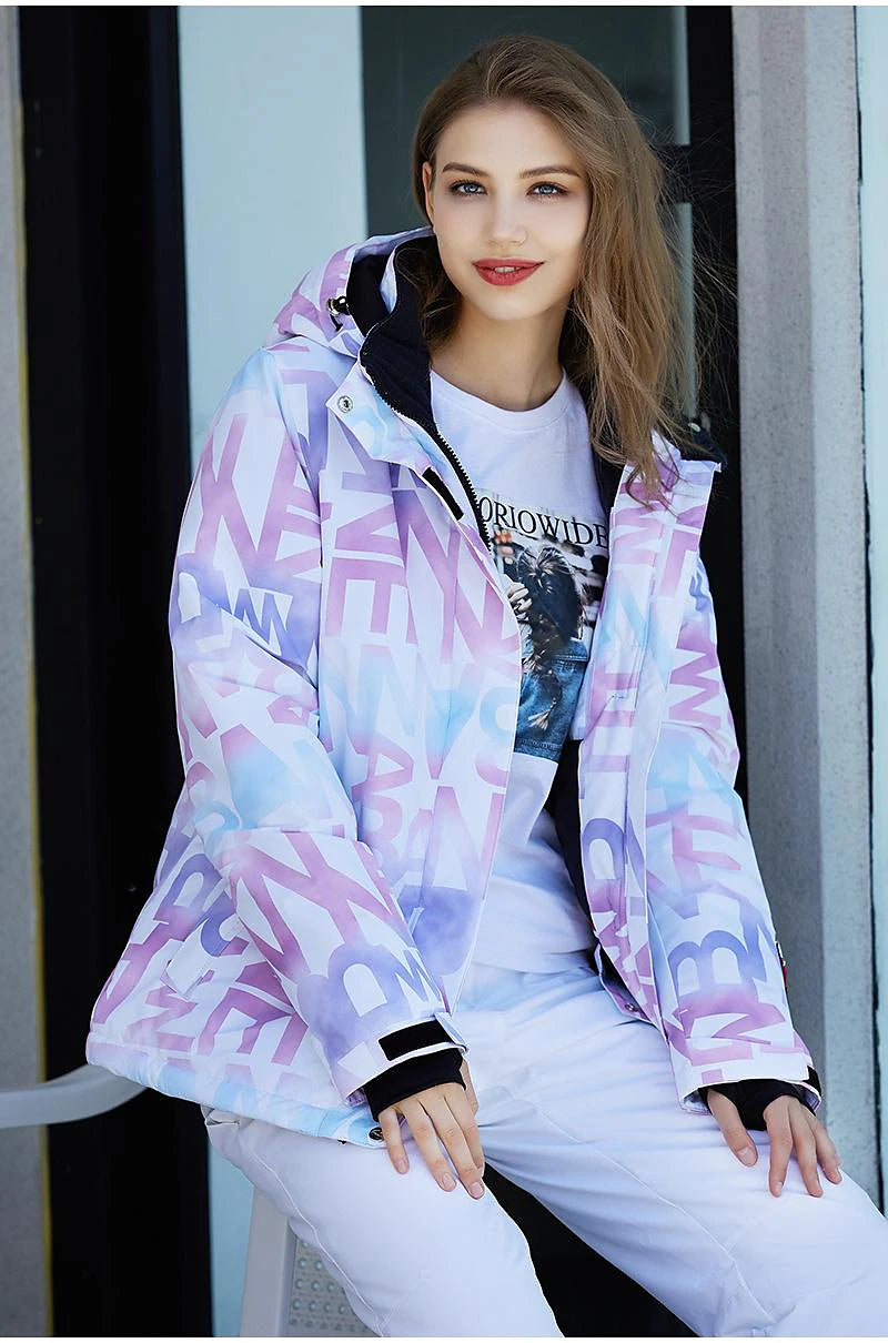 ski suit suit ladies winter outdoor windproof and splashproof warm thickened single-board double-board ski pants new