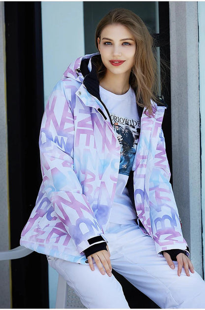 ski suit suit ladies winter outdoor windproof and splashproof warm thickened single-board double-board ski pants new