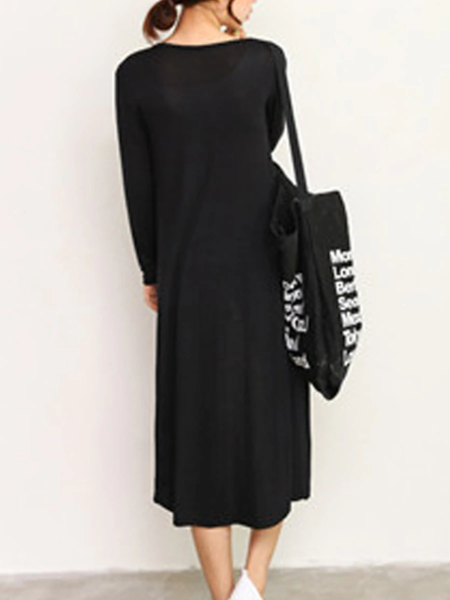 Women's Cardigan Sweater Open Front Ribbed Knit Modal Oversized Summer Fall Long Daily Going out Weekend Stylish Casual Soft Long Sleeve Solid Color Black White Yellow One-Size