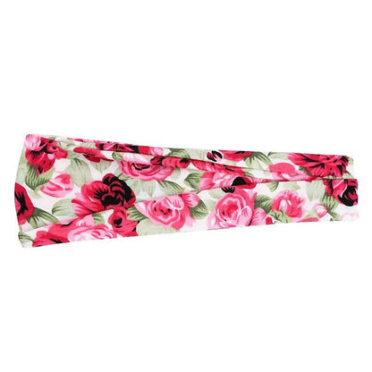 europe and the united states cross-border fashion sports hairband yoga bundle sweat-absorbing headband new ladies wide-brimmed printed headwear