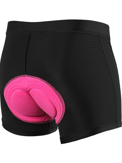 Arsuxeo Women's Cycling Under Shorts Cycling Padded Shorts Bike Underwear Shorts Padded Shorts Chamois Bottoms Sports Spandex Purple Fuchsia Blue Mountain Bike MTB Road Bike Cycling Clothing - LuckyFash™