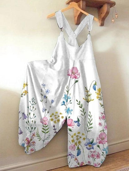 Women's Jumpsuits Casual Summer New  Strappy Creative Printing One-Piece - LuckyFash™