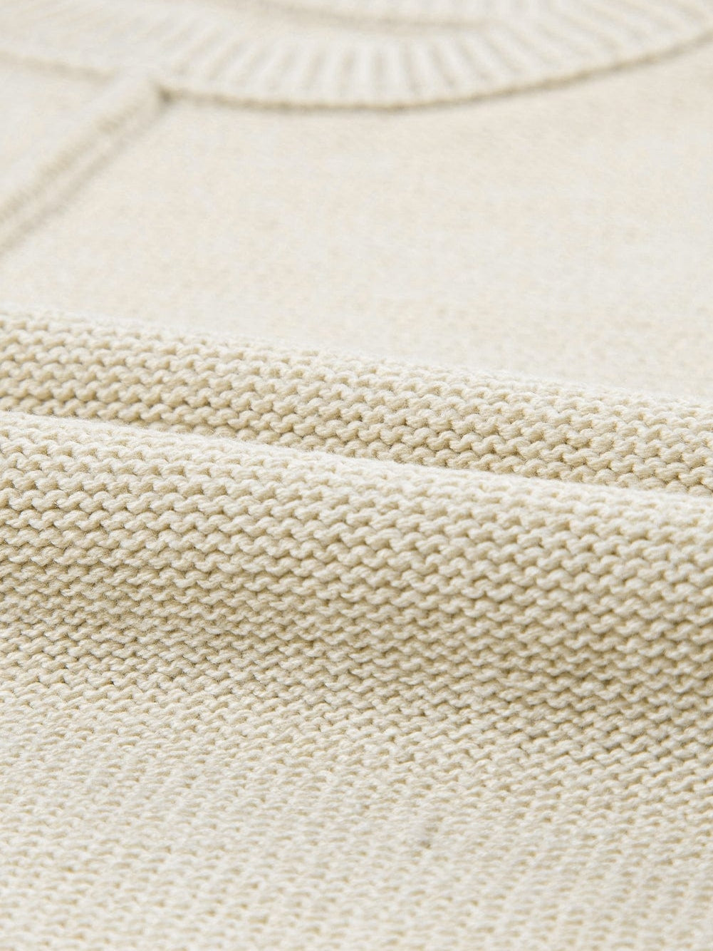 Oatmeal Cap Sleeve Knit Sweater with Raw Hem