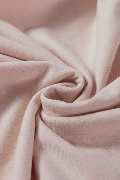 Oatmeal Crew Neck Shift Mini Dress with High Waist Detail