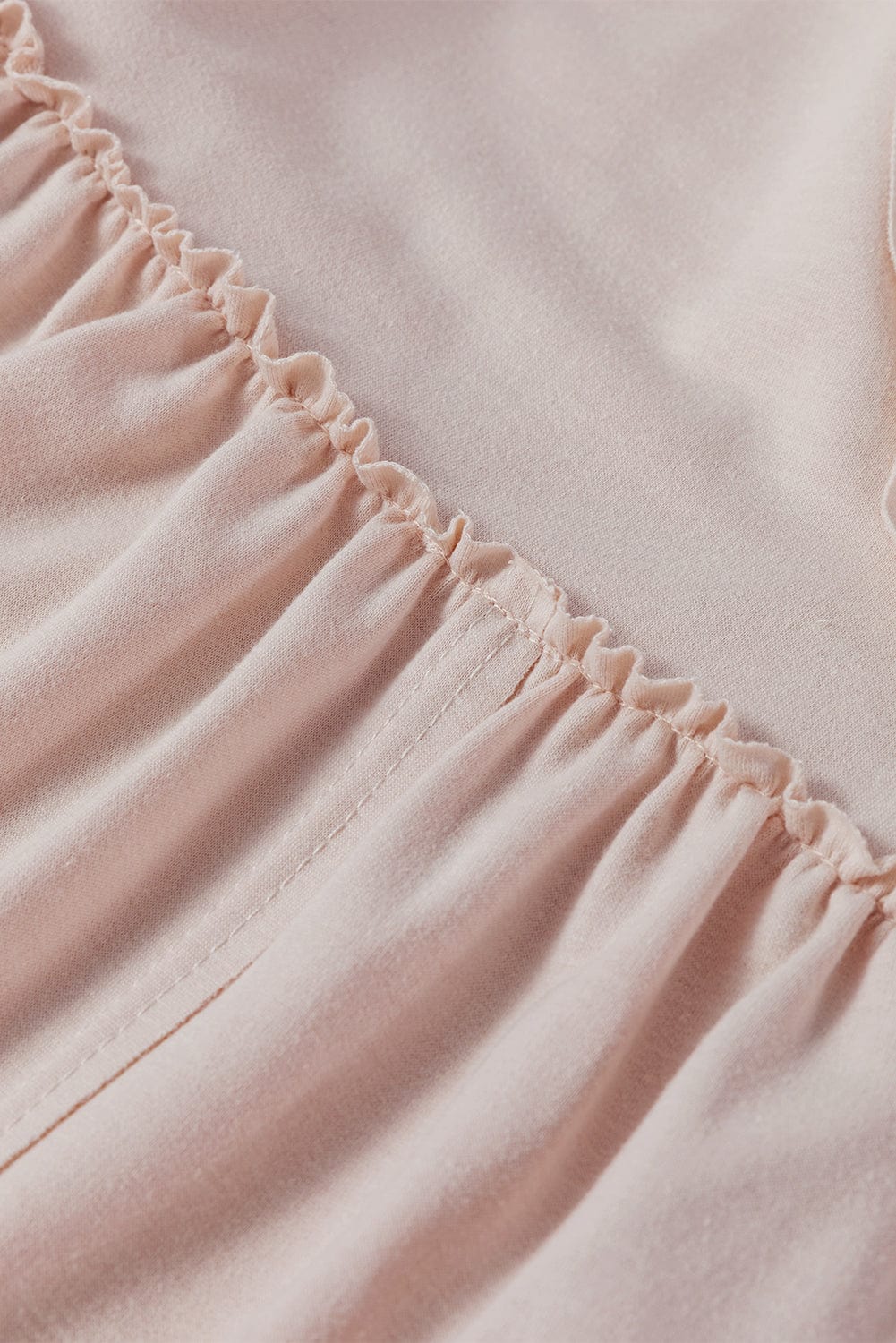 Oatmeal Crew Neck Shift Mini Dress with High Waist Detail