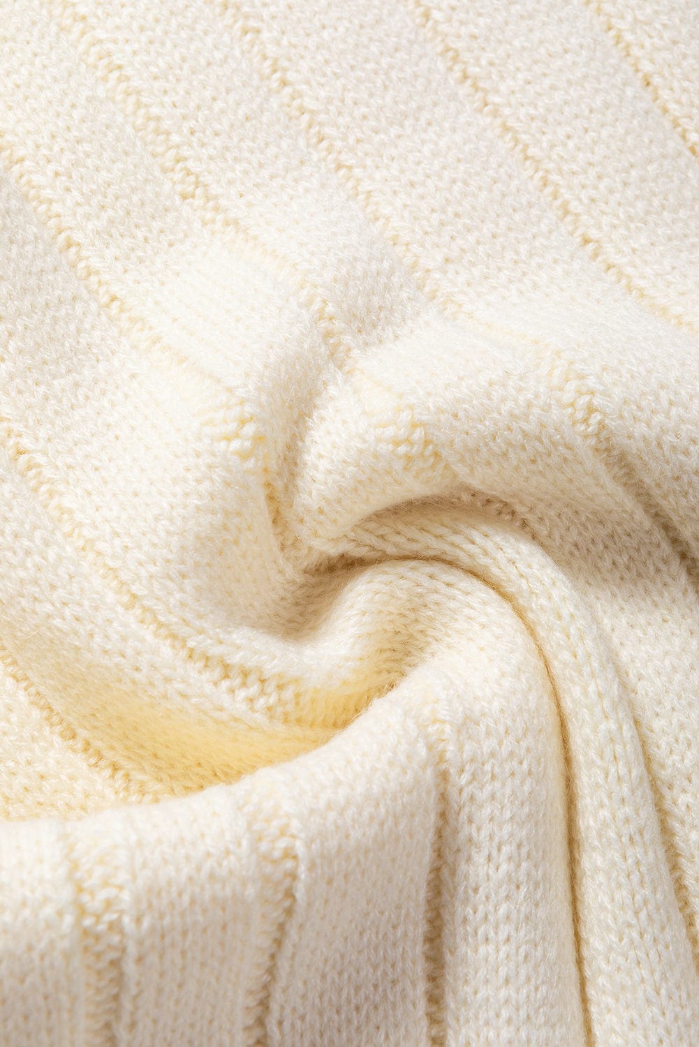 Oatmeal High Neck Cable Knit Sleeveless Sweater Vest