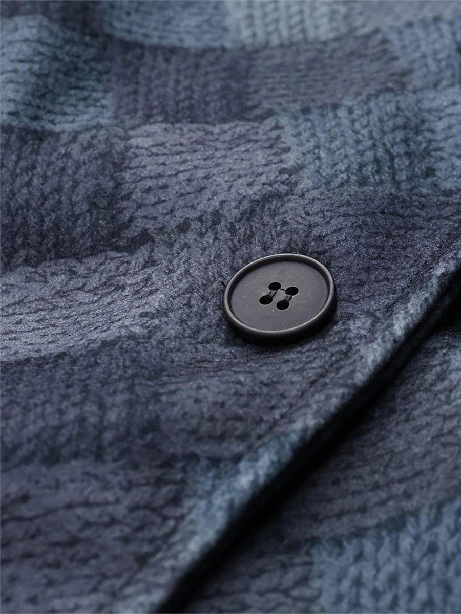 Women's Casual Jacket Street Daily Wear Vacation Fall Winter Regular Coat V Neck Loose Fit Windproof Breathable Stylish Sporty Chic & Modern Jacket Long Sleeve Stripes and Plaid Print Red Blue Green