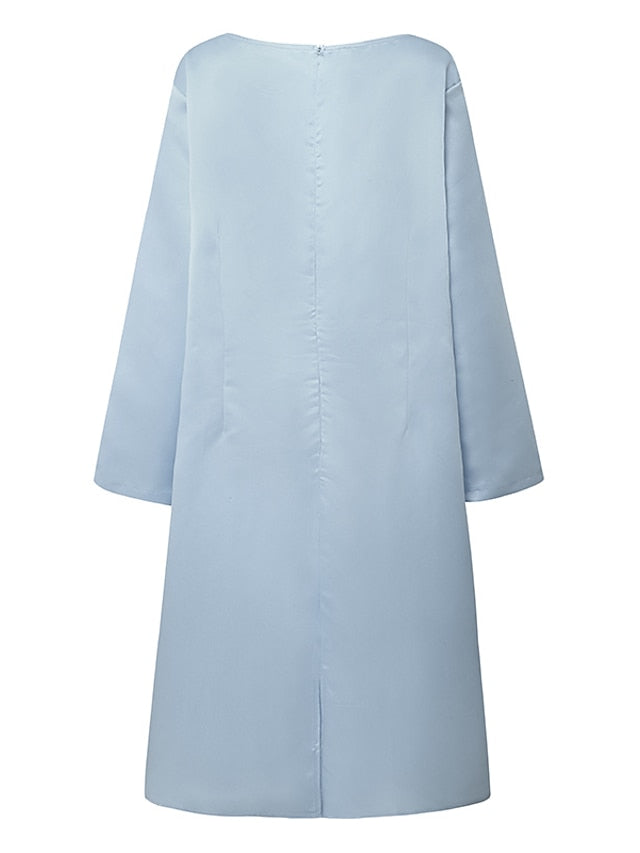 Women's Lace Dress Dress Set Midi Dress Purple Pink Yellow Light Blue Gray Long Sleeve Pure Color Lace Hollow Out Spring Fall Crew Neck Elegant Party Spring Dress 2023 S M L XL XXL 3XL 4XL 5XL - LuckyFash™