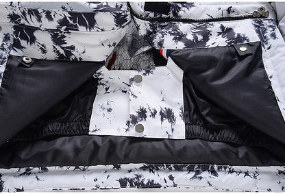 Men's Women's Hoodie Jacket Ski Jacket Outdoor Winter Thermal Warm Waterproof Windproof Breathable Detachable Hood Windbreaker Winter Jacket for Skiing Camping / Hiking Snowboarding Ski