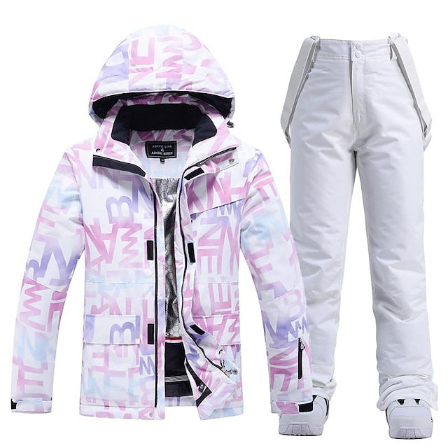 ski suit suit ladies winter outdoor windproof and splashproof warm thickened single-board double-board ski pants new