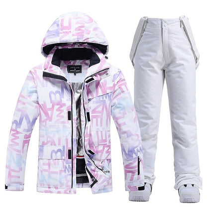 ski suit suit ladies winter outdoor windproof and splashproof warm thickened single-board double-board ski pants new