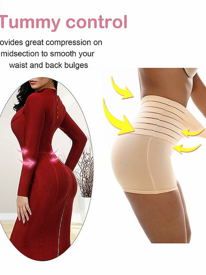 Corset Women's Control Panties Shapewears Office Running Gym Yoga Black White Khaki Cotton Sport Breathable Seamed Tummy Control Push Up Solid Color All Seasons - LuckyFash™