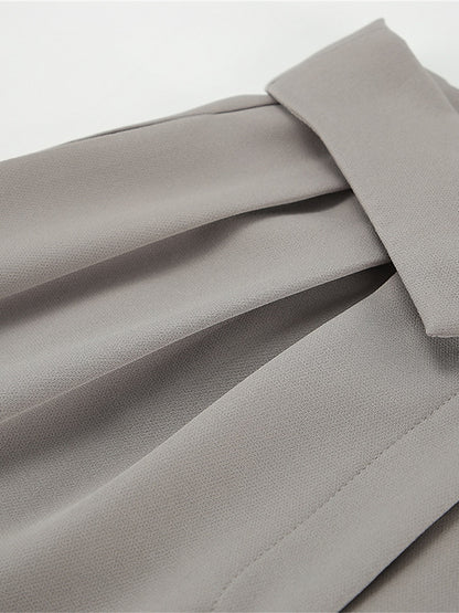 Women's Dress Pants Spandex Plain Grey Black Elegant High Waist Full Length Office / Career Street Fall Winter