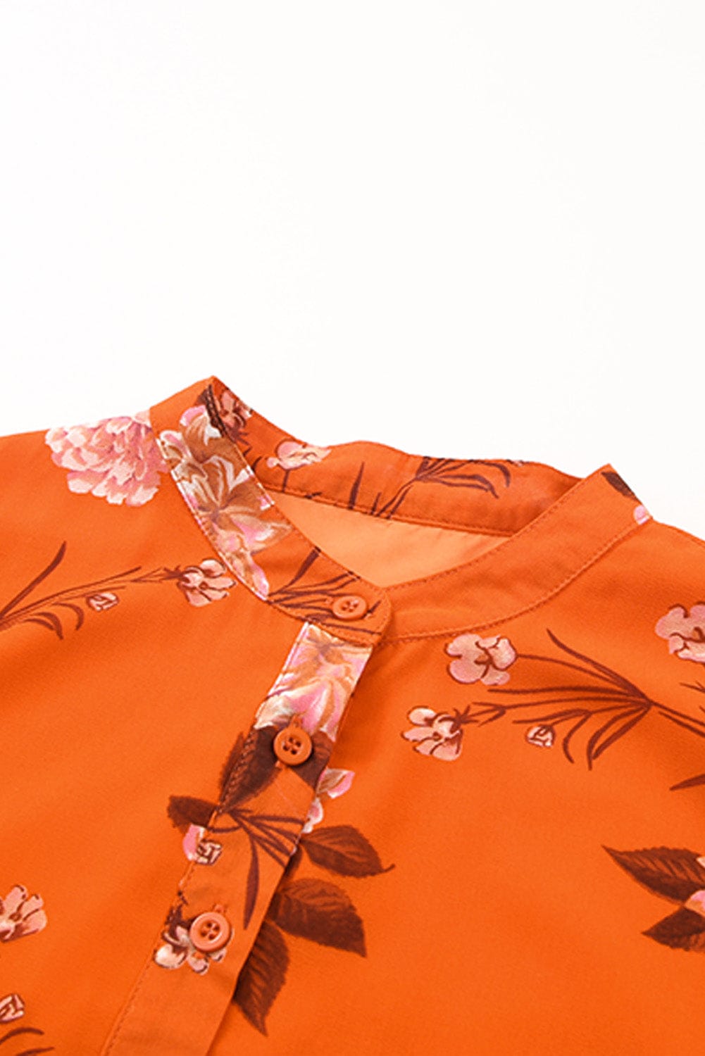 Orange Blooms Drawstring Mini Dress