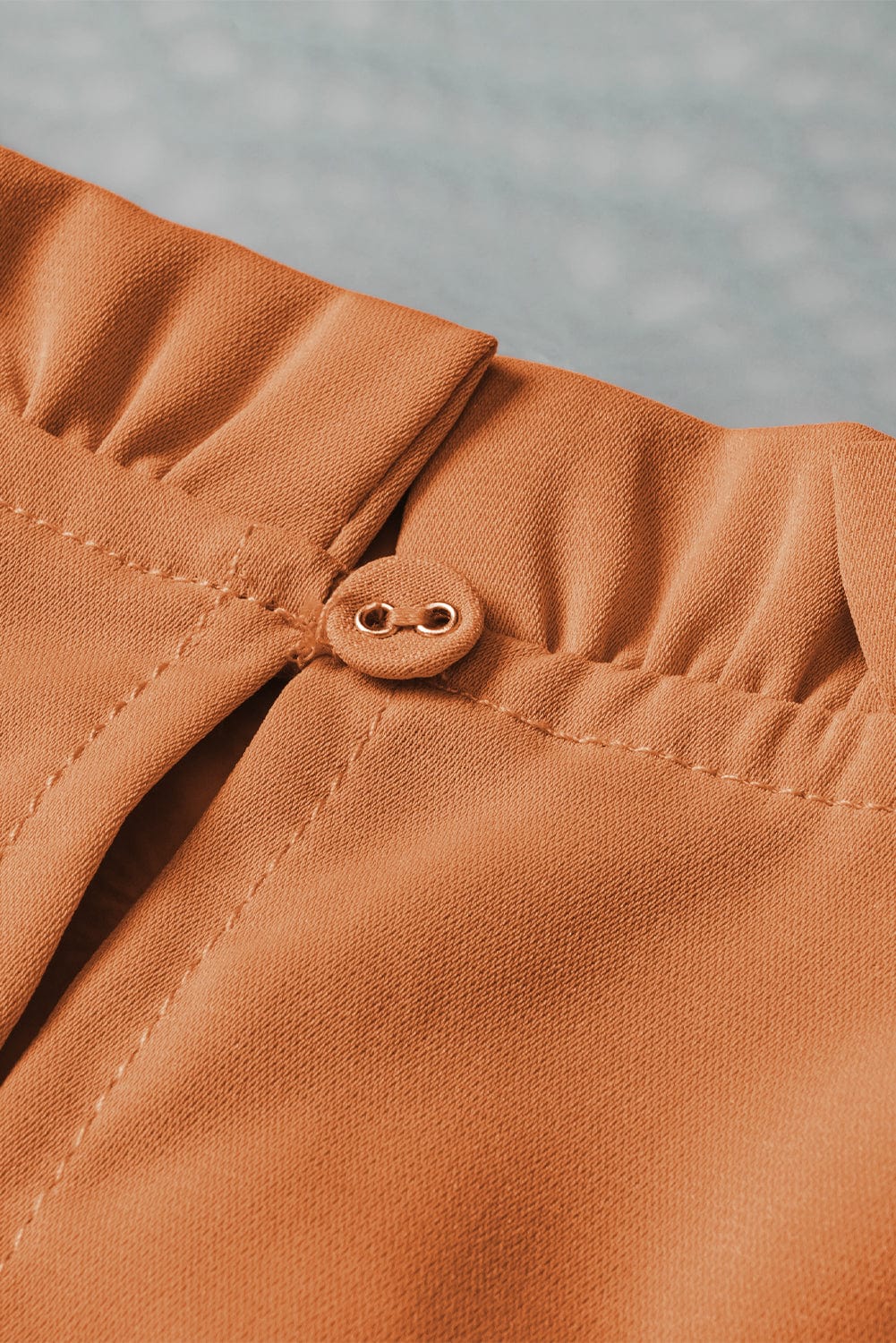 Orange Citrus Flutter Sleeve Smocked Blouse