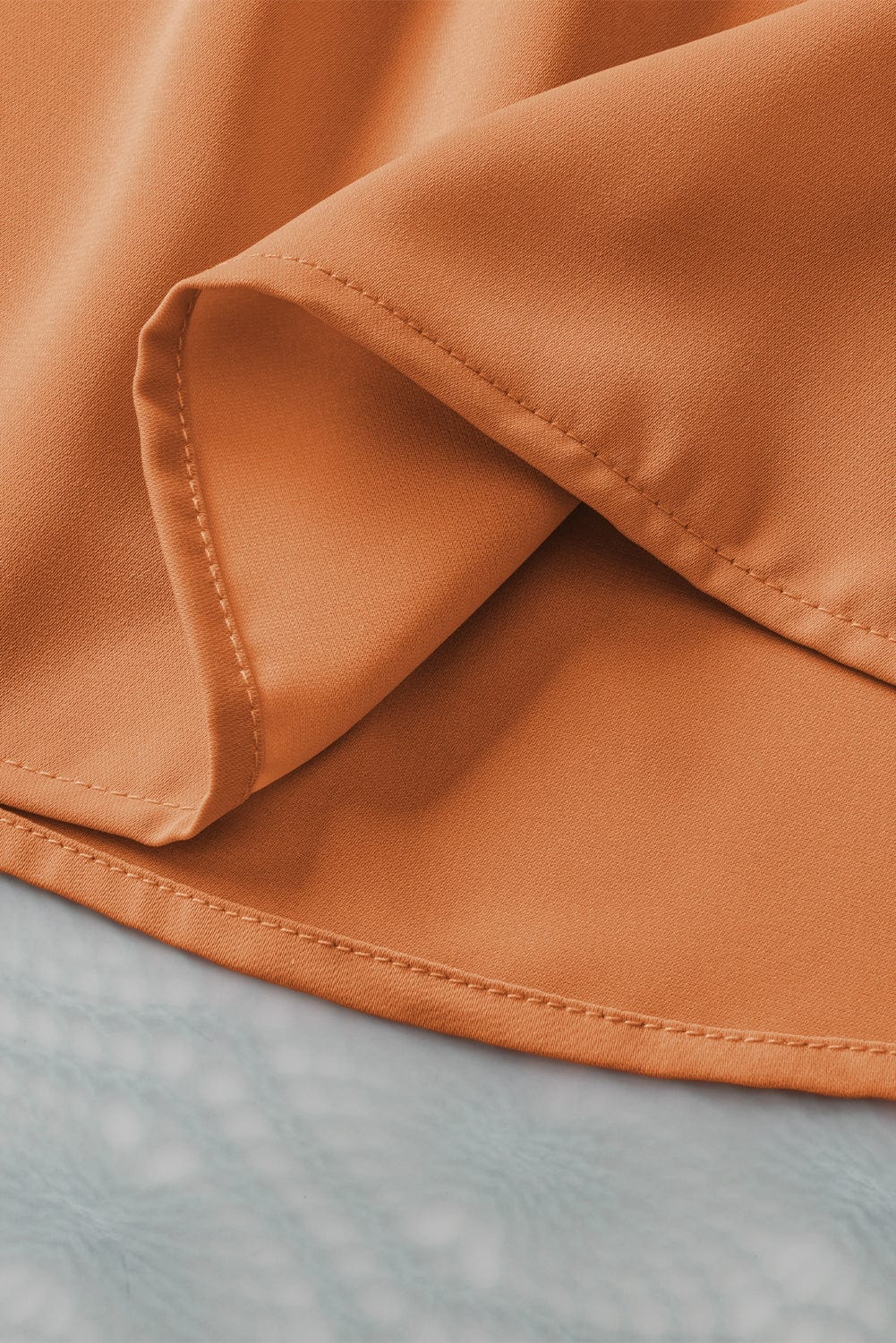 Orange Citrus Flutter Sleeve Smocked Blouse