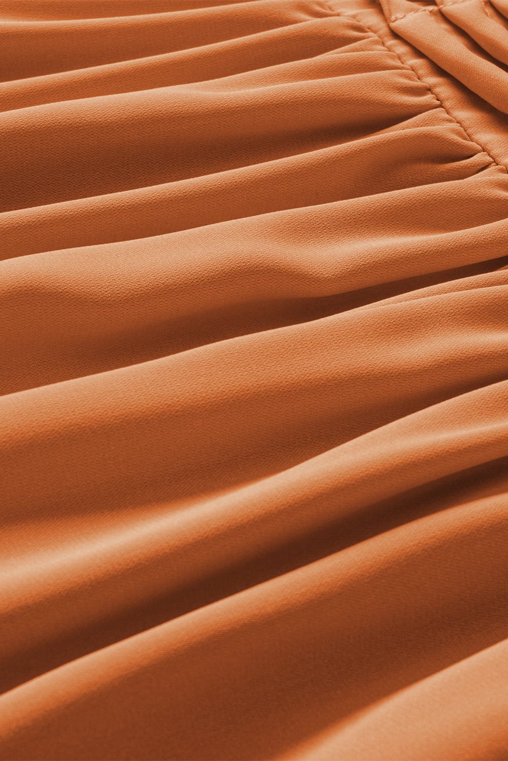 Orange Citrus Flutter Sleeve Smocked Blouse