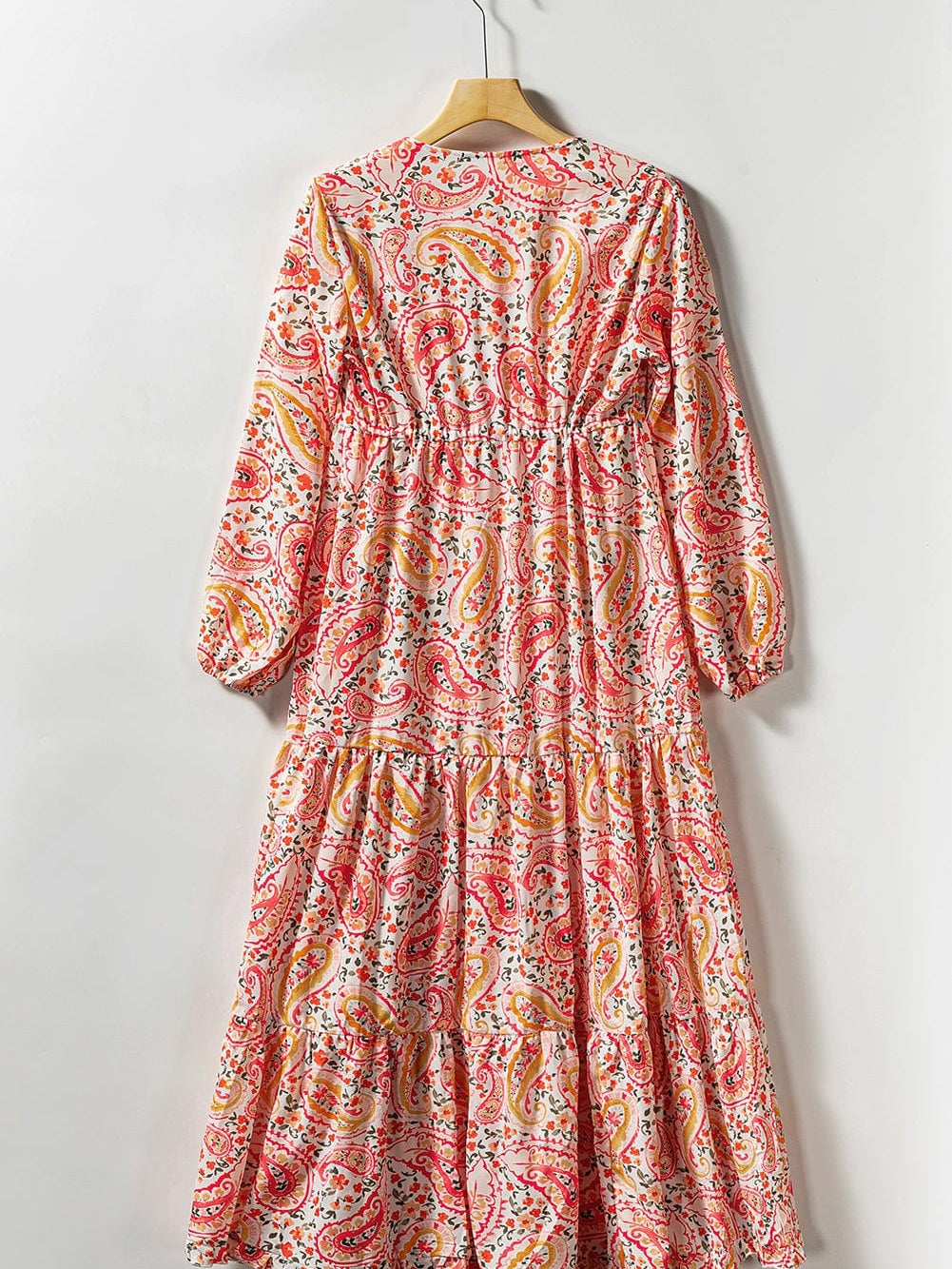 Orange Paisley Boho Maxi Dress for Vacation Vibes