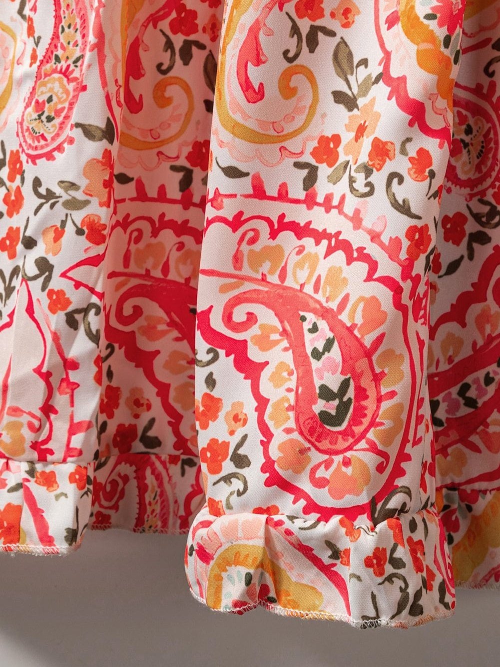 Orange Paisley Boho Maxi Dress for Vacation Vibes