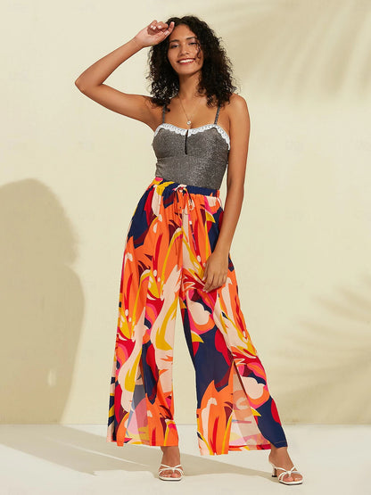 Chiffon Wide Leg Beach Pants
