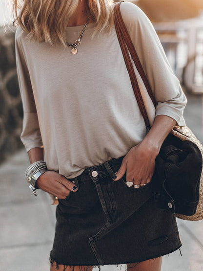 Oversized Heather Grey Relaxed Fit Tee