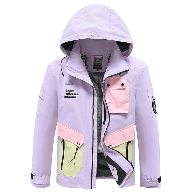 Men's Women's Ski Jacket Outdoor Winter Thermal Warm Windproof Breathable Hooded Windbreaker Winter Jacket for Skiing Camping / Hiking Snowboarding Ski