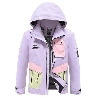 Men's Women's Ski Jacket Outdoor Winter Thermal Warm Windproof Breathable Hooded Windbreaker Winter Jacket for Skiing Camping / Hiking Snowboarding Ski