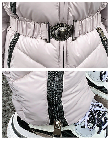 Women's Jumpsuit Ski Suit Outdoor Winter Thermal Warm Windproof Hooded Windbreaker Snow Suit for Skiing Camping / Hiking Snowboarding Ski