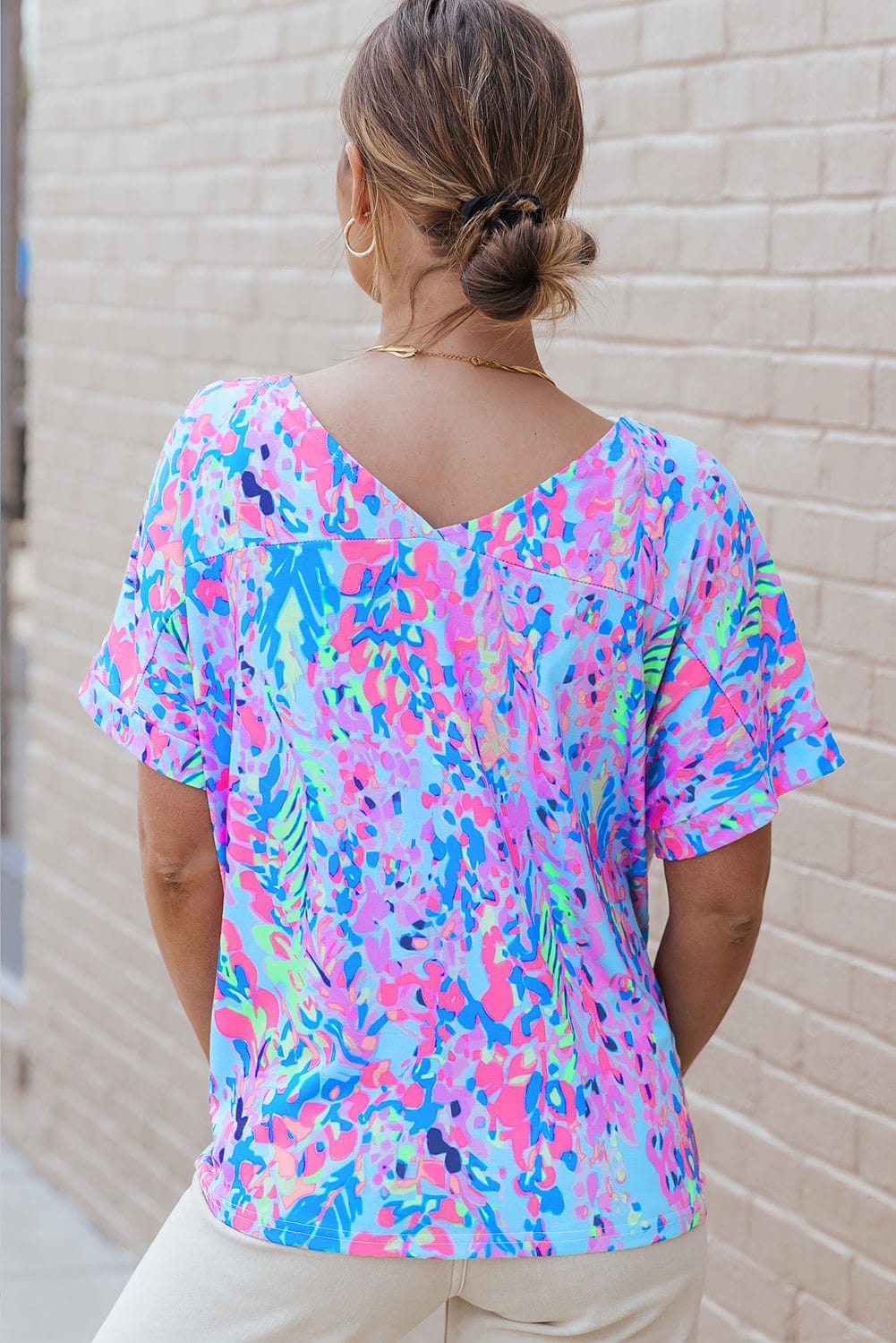 Painted Blossom Flowy Tee