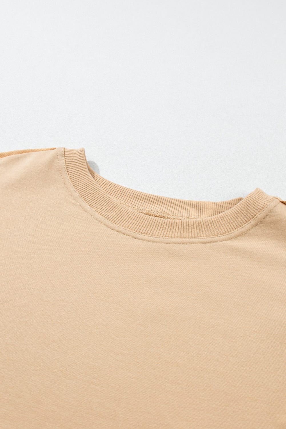 Pale Khaki Contrast Poplin Mini Dress with Ruffle Details