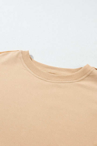 Pale Khaki Contrast Poplin Mini Dress with Ruffle Details