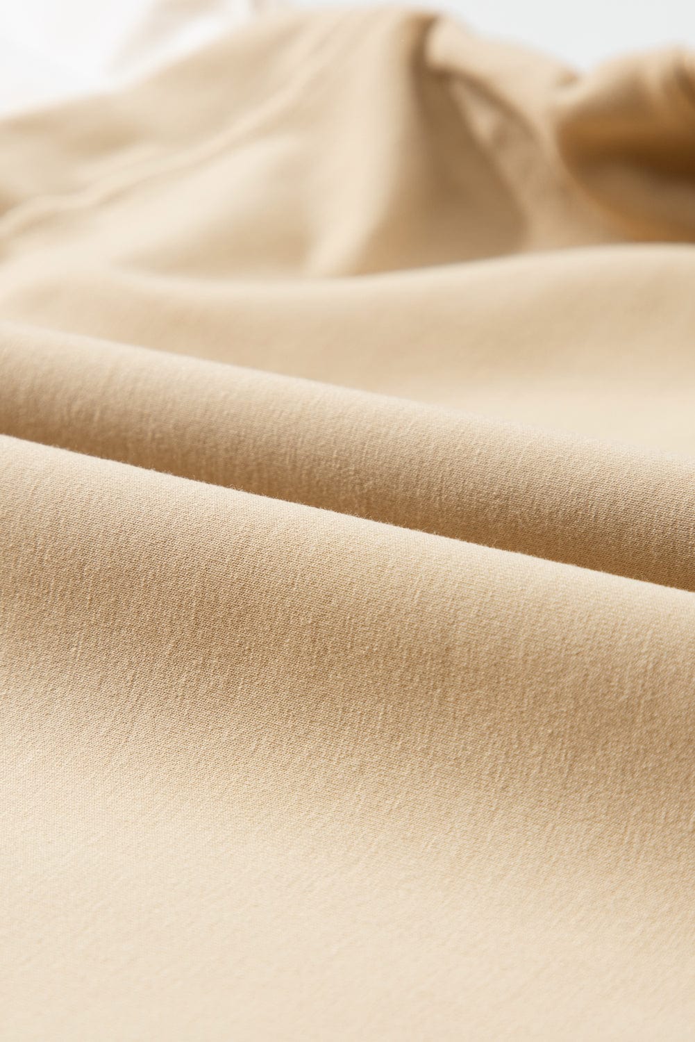 Pale Khaki Contrast Poplin Mini Dress with Ruffle Details