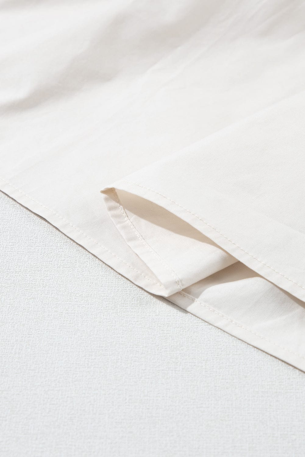 Pale Khaki Contrast Poplin Mini Dress with Ruffle Details