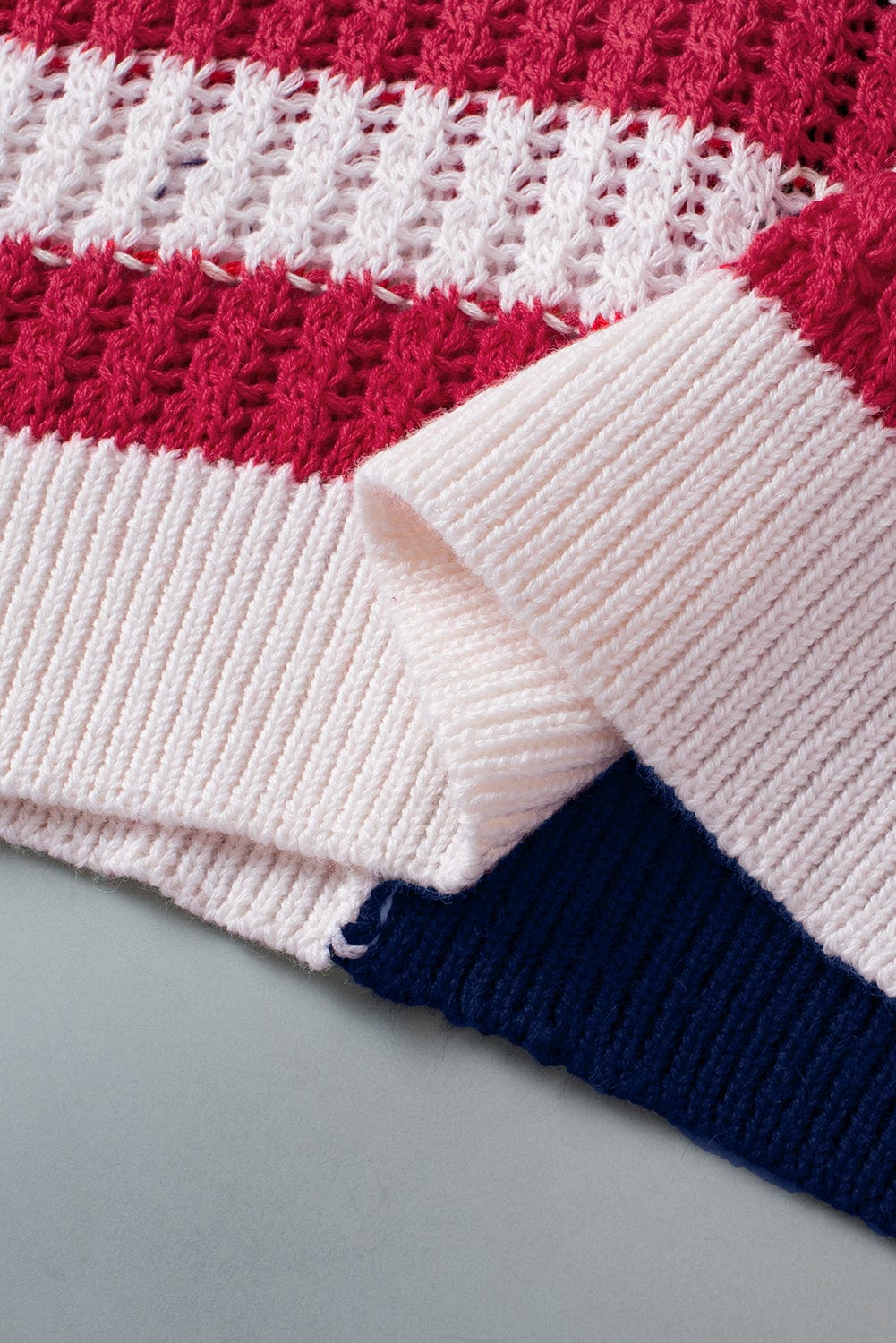 Patriotic Red Striped Star Tank Top