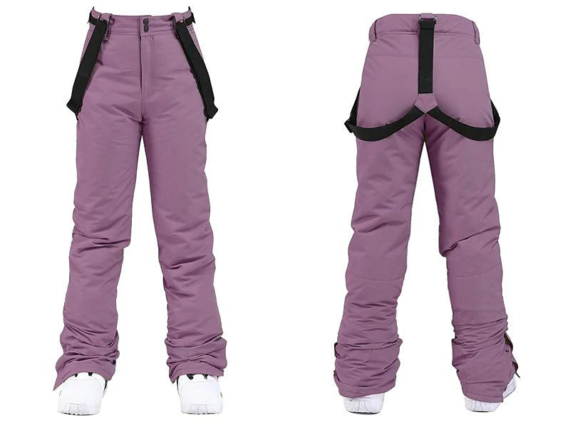 ski suit suit ladies winter outdoor windproof and splashproof warm thickened single-board double-board ski pants new