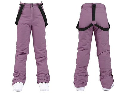 ski suit suit ladies winter outdoor windproof and splashproof warm thickened single-board double-board ski pants new