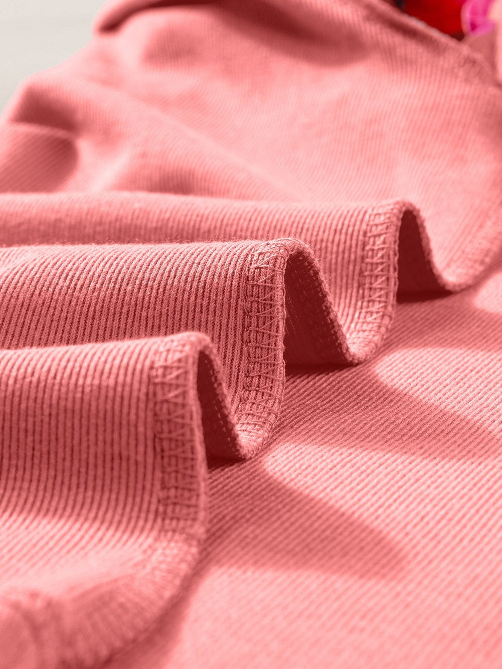 Peach Blossom Floral Ruffle Sleeve Blouse