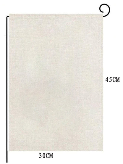 Personalized Beige Garden Flag Kit