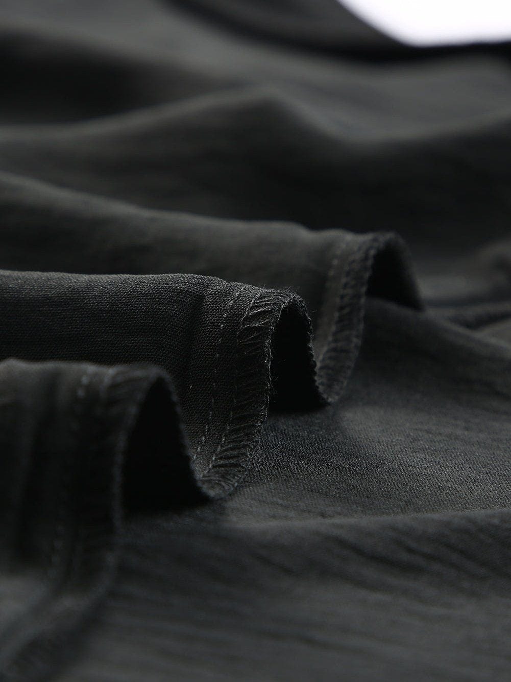 Petite Black Smocked Sleeve Blouse