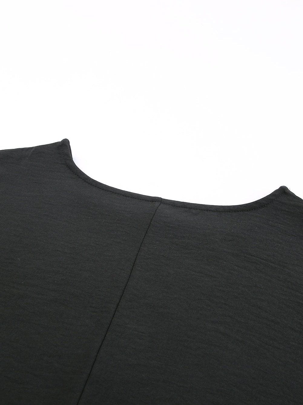 Petite Black Smocked Sleeve Blouse