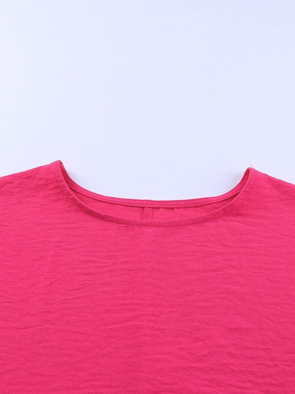 Petite Pink Smocked Sleeve Blouse