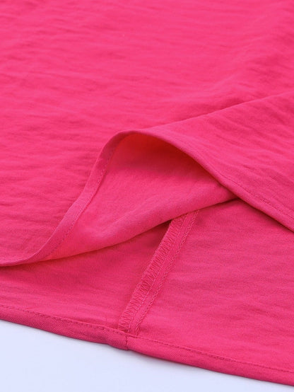 Petite Pink Smocked Sleeve Blouse