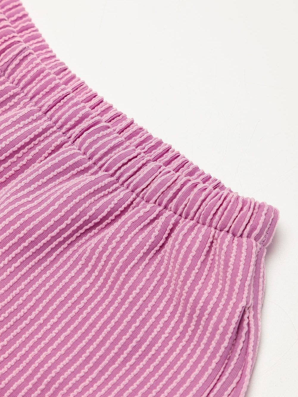 Phalaenopsis Ribbed Knit Tee and Shorts Set with Casual Style