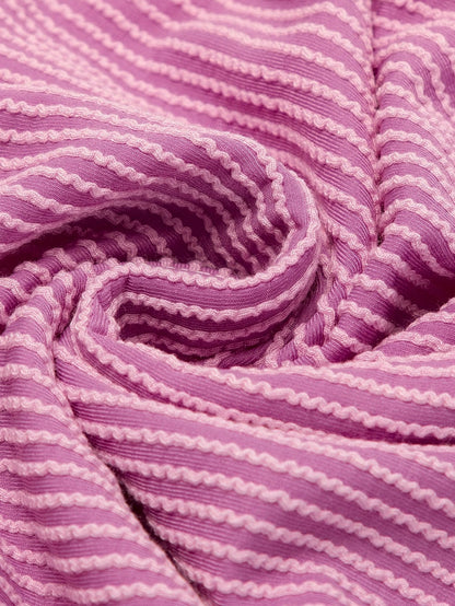 Phalaenopsis Ribbed Knit Tee and Shorts Set with Casual Style